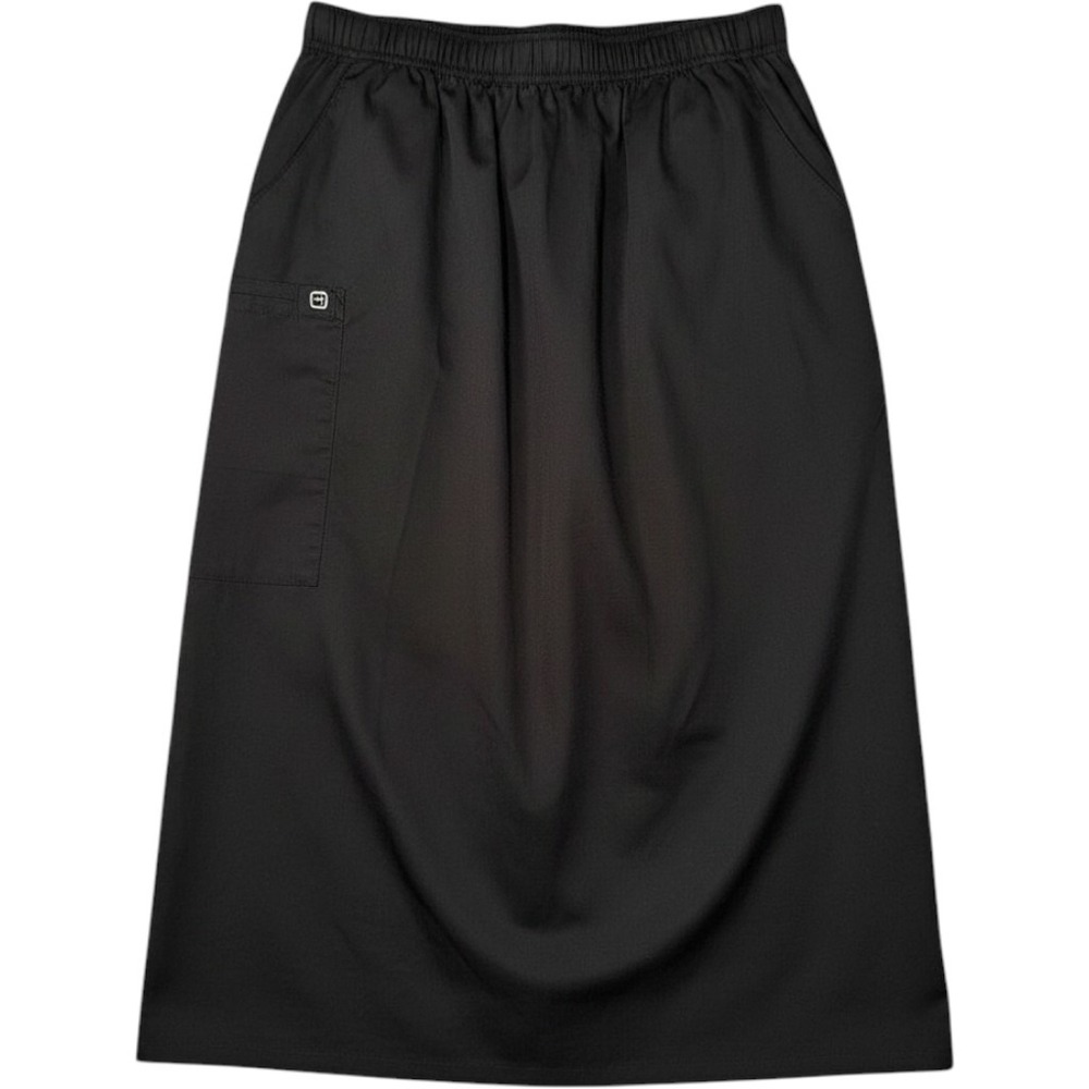 WonderWink Scrub Skirt L‎ Black Elastic Waist Cargo Pocket Workwear Professional